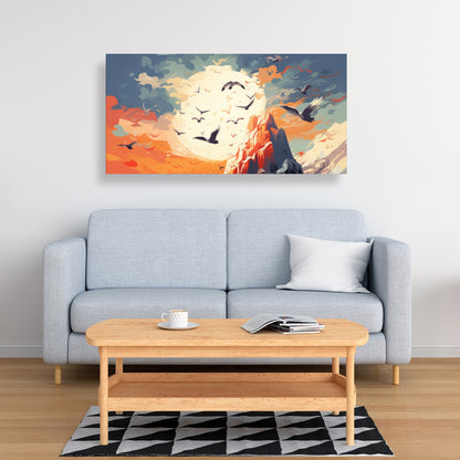 Towards Danger - Red Canvas Art | Modern Design