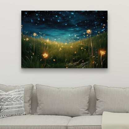 The Night Sky - Orange Canvas Home Decor | Modern Wall Art