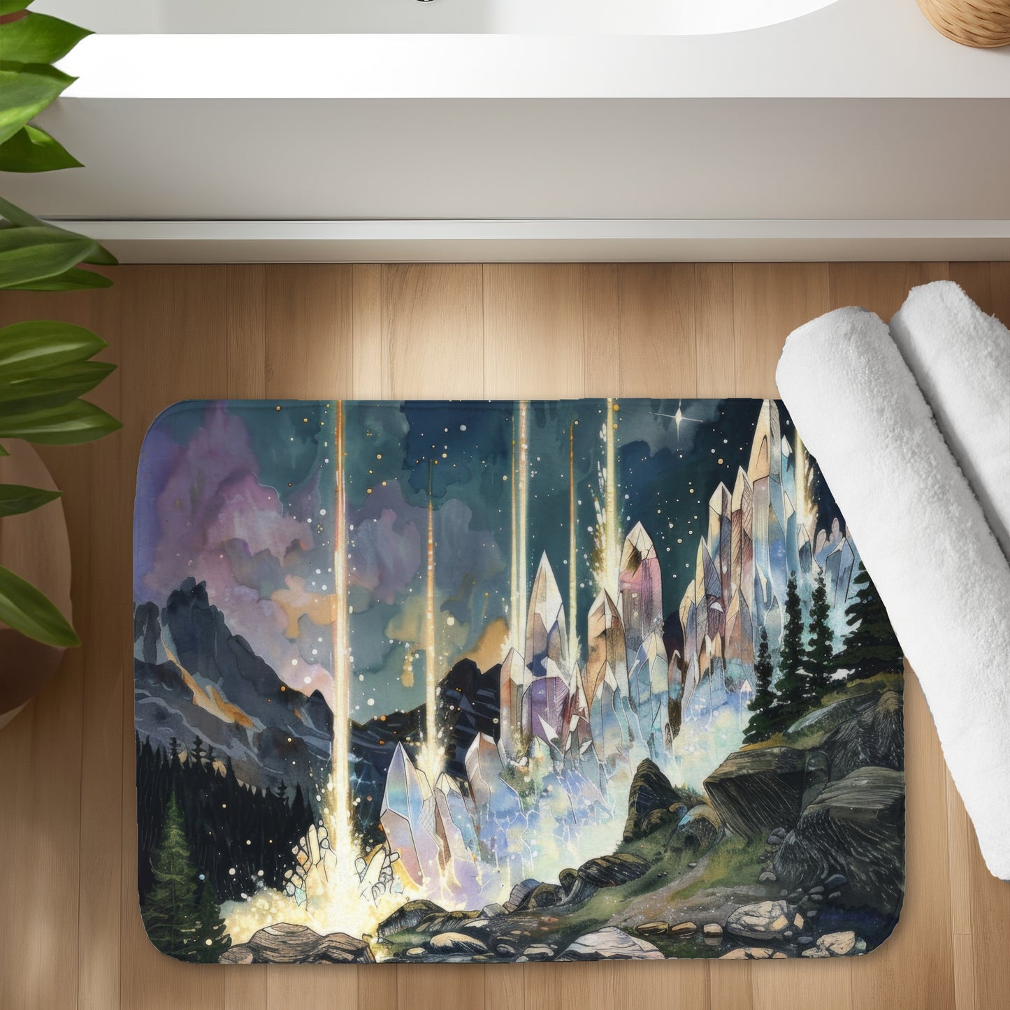 Magical beams - 17"x24" Bath mat