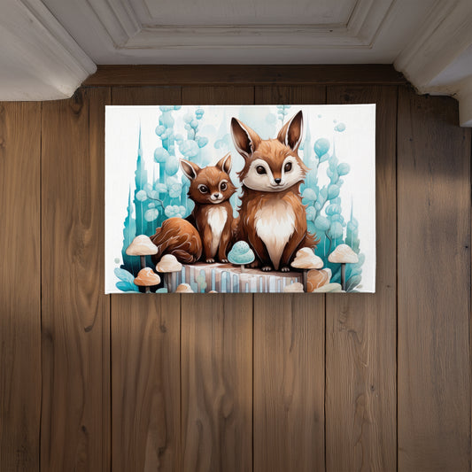 Two Pals Turquoise Indoor/Outdoor Door Mat - Home Decor