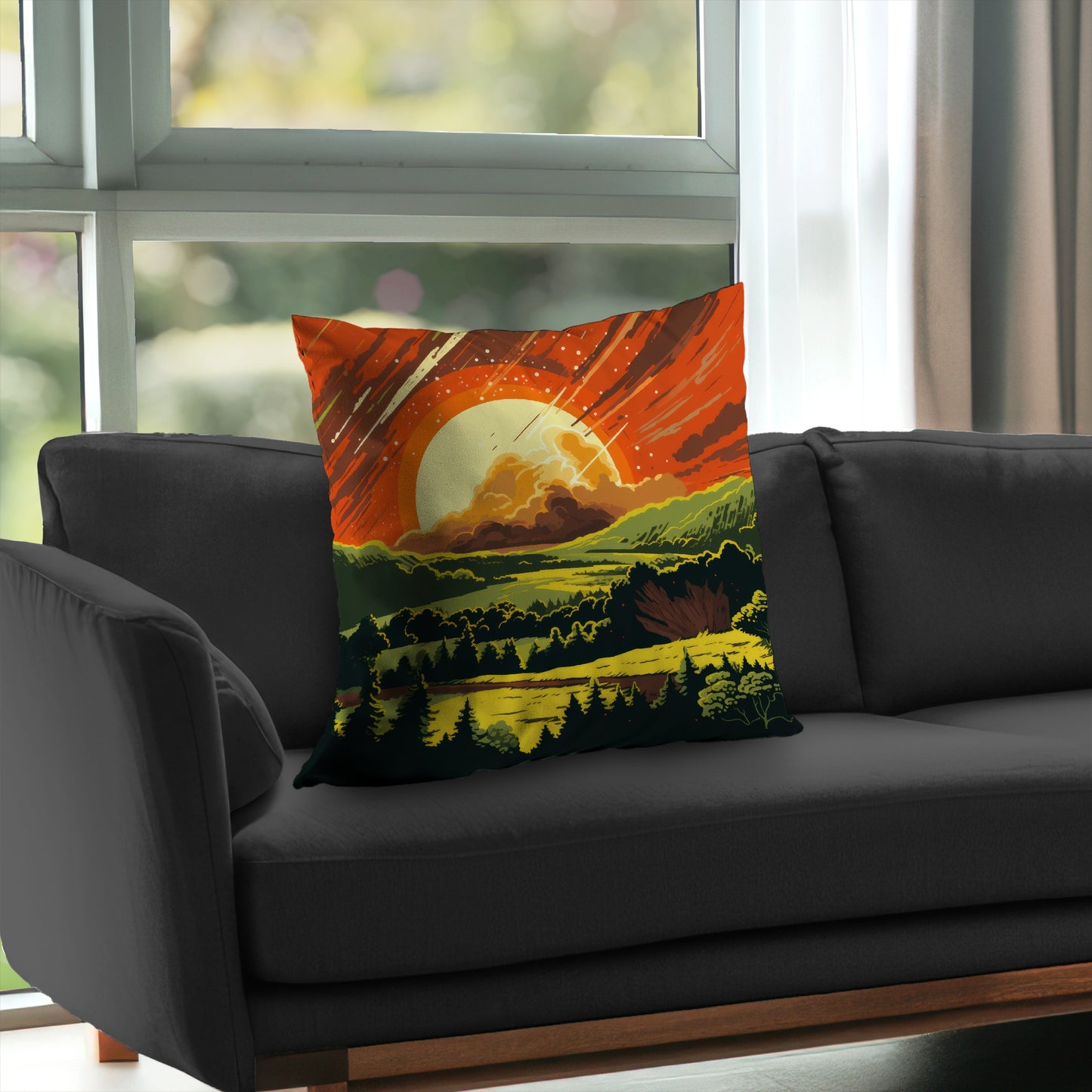 Last Days Orange Poly Twill Throw Pillow Insert for Home Decor