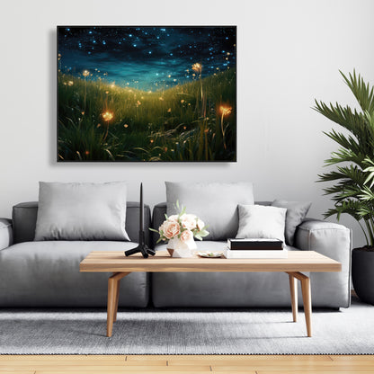 The night sky - 36"x36" Framed canvas