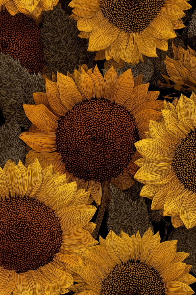 Tapis d'extérieur Golden Glow Blooms | Tapis de décoration élégant