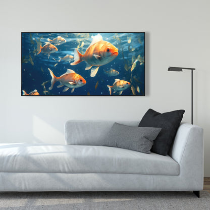 Free Flow - White Framed Canvas for Elegant Home Decor