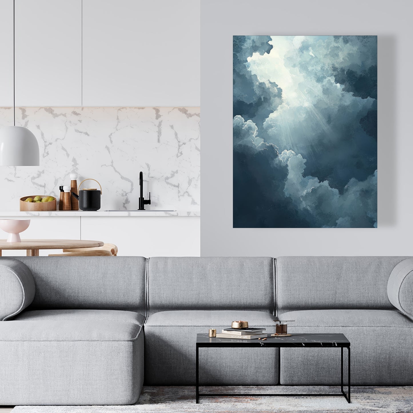 Afterglow - Blue Canvas for Elegant Home Decor | Unique Art