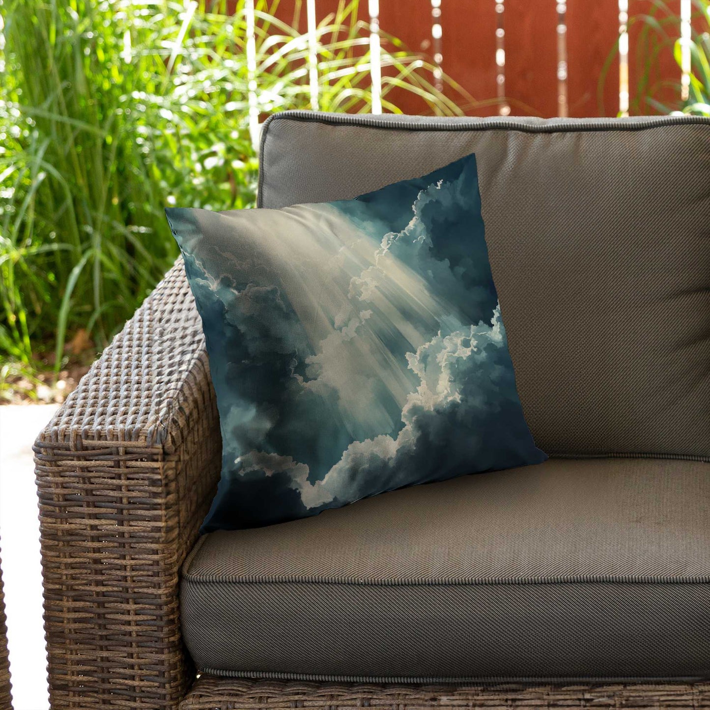 Beam of Light Gray Poly Twill Throw Pillow Insert | Decor