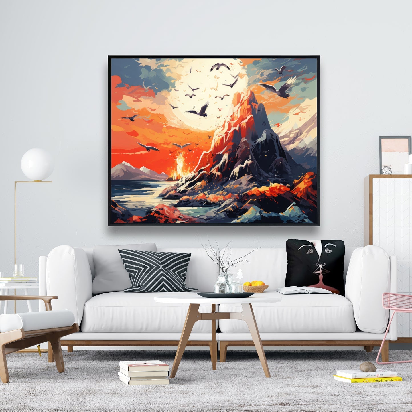 Towards danger - Framed Canvas - Print on demand