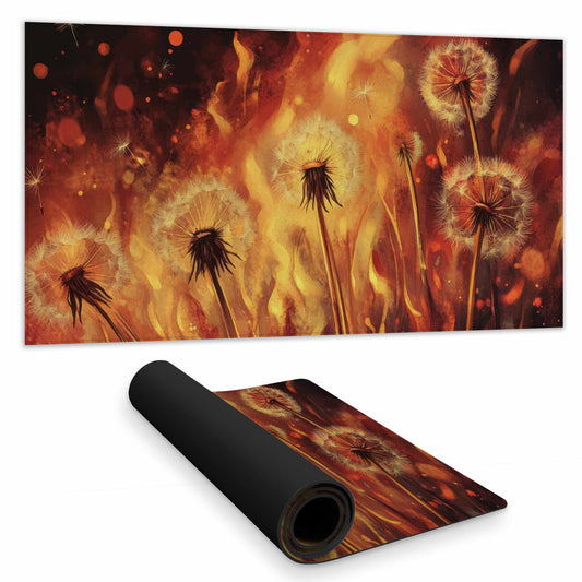 Dandy Fire Desk Mat - Stylish Home Decor for Your Workspace