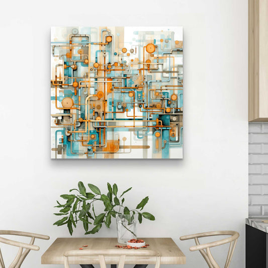 Like clockwork - Orange Canvas for Stylish Home Decor