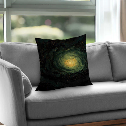 Coussin décoratif en sergé de polyester à motif de gaz tourbillonnants | Accessoire de décoration intérieure