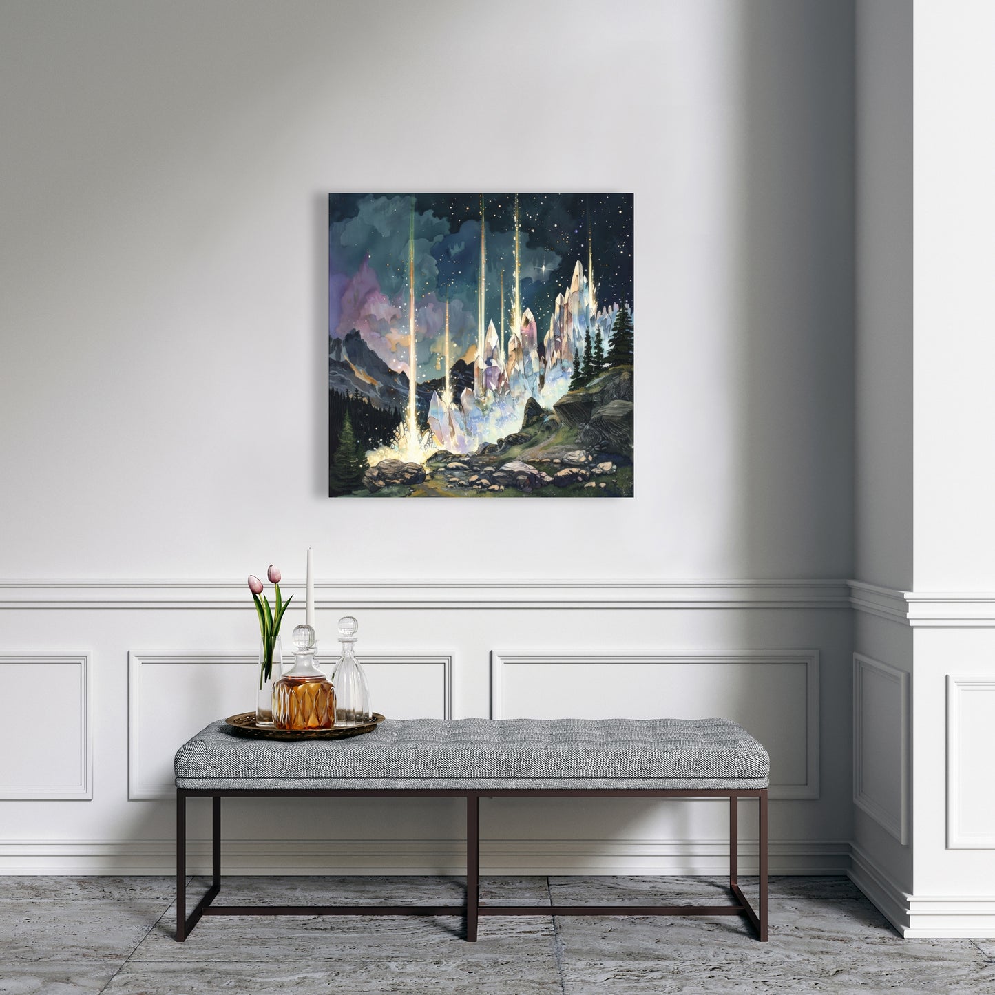 Magical beams - 32"x32" Canvas