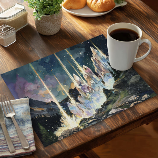 Magical beams - 14"x18" Polyester Placemat