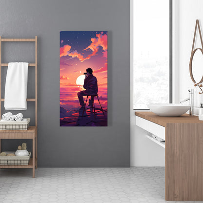 The Observer - Pink Canvas Art for Home Decor | Stylish Accent