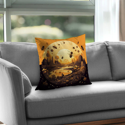 Hive Planet Black Poly Twill Throw Pillow Insert | Home Decor