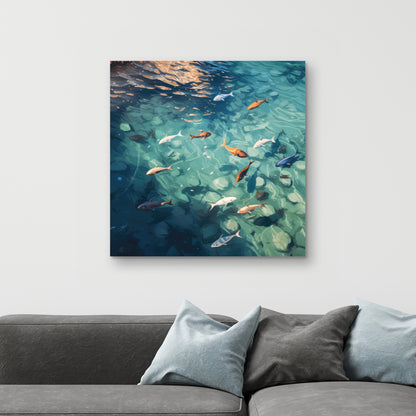 Caustic fish - 32"x32" Canvas