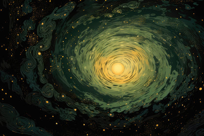 Swirling gases - Green Outdoor Area Rug for Home Decor