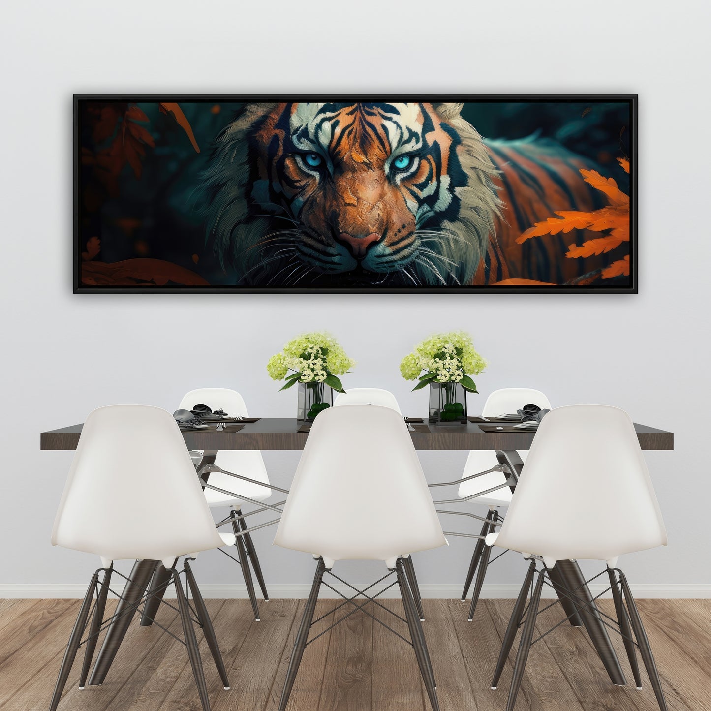 Observed - Orange Framed Canvas Art for Home Decor
