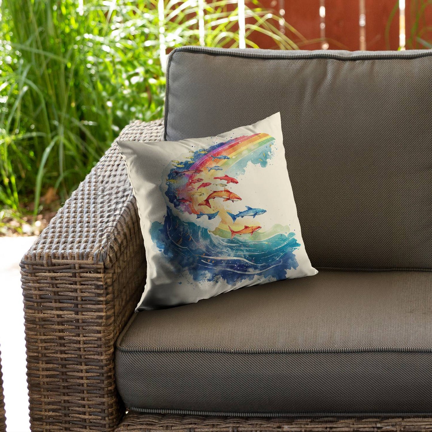 Wavy goodness - Throw pillow - Print on demand