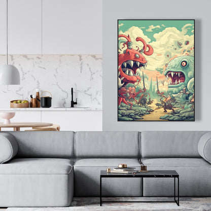 Two titans - 36"x36" Framed canvas