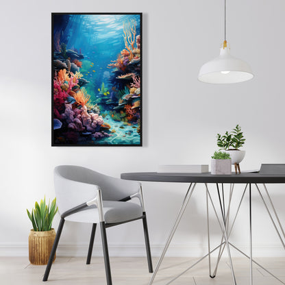 Coral - 36"x36" Framed canvas