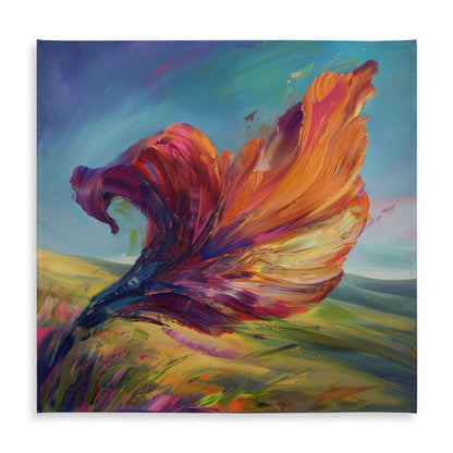 The leaf Red Indoor Outdoor Tablecloth | Decor Essential