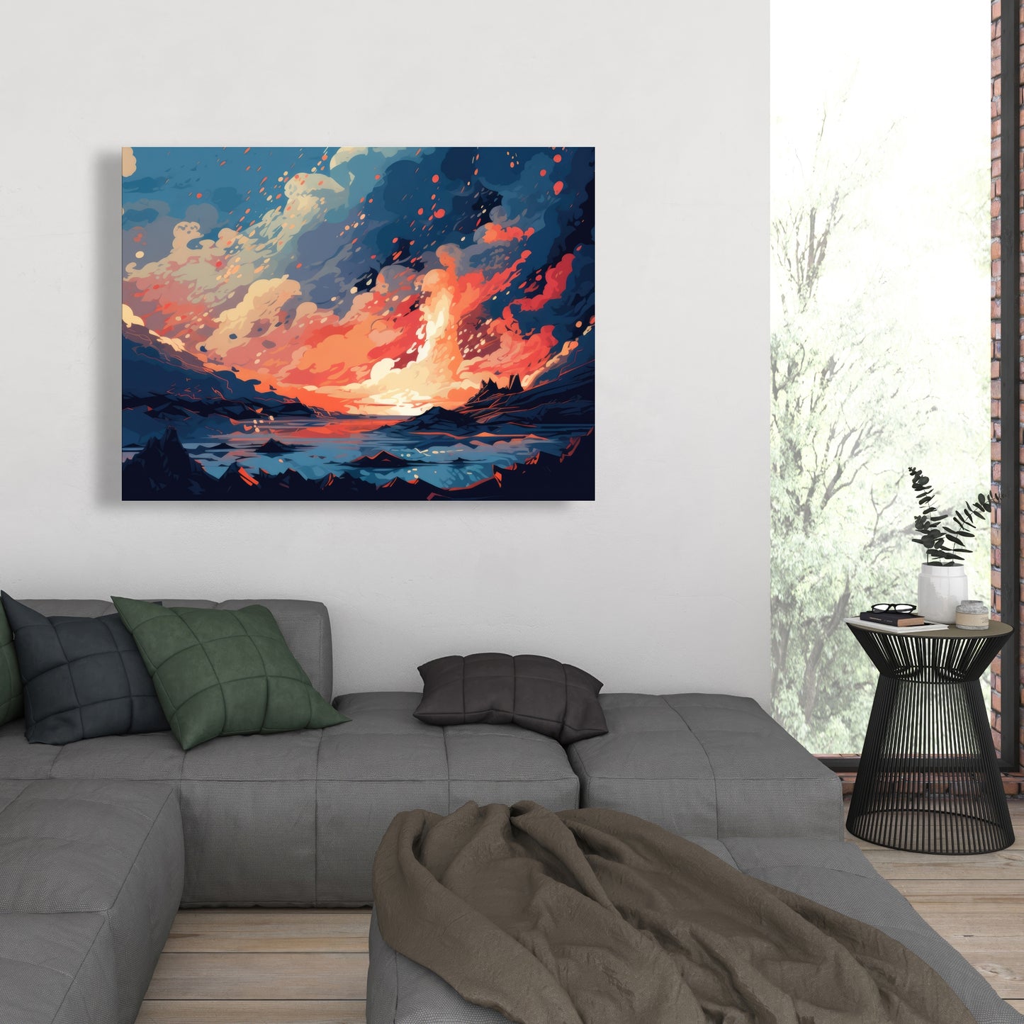 Magma does not wait - 32"x32" Canvas
