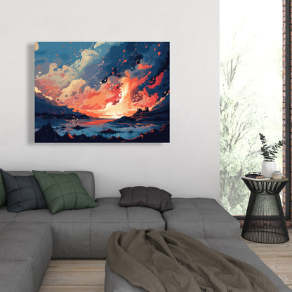 Magma does not wait - 32"x32" Canvas