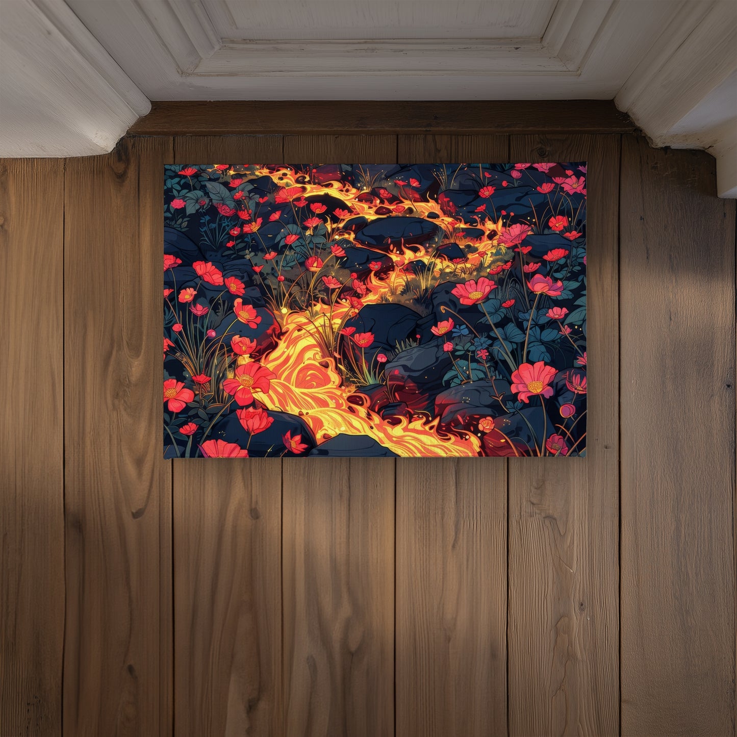 Dodging Nature Yellow Indoor Outdoor Door Mat - Home Decor