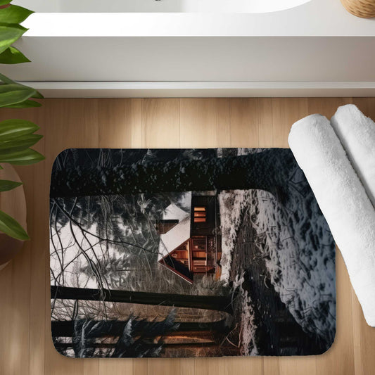 By the River White Bath Mat - Elegant Home Decor Accessory