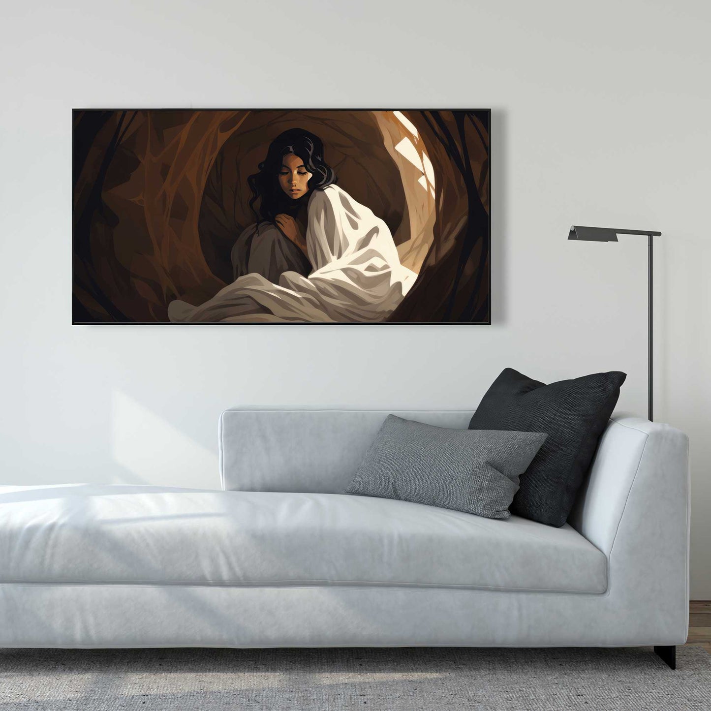 Warm embrace - Black Framed Canvas Art for Home Decor