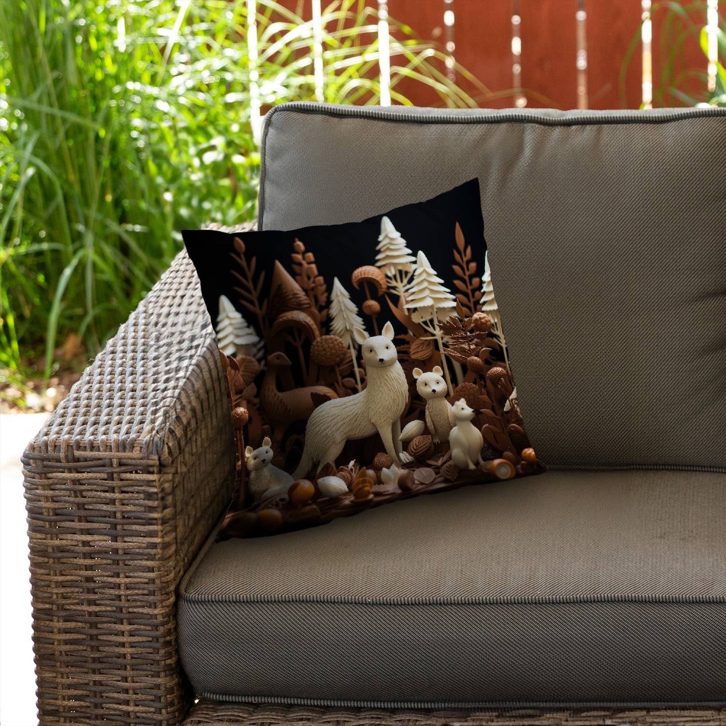 Cacao forest - Throw pillow - Print on demand