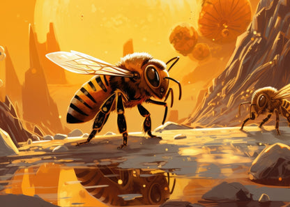 Bee World Orange Indoor Outdoor Door Mat for Home Decor