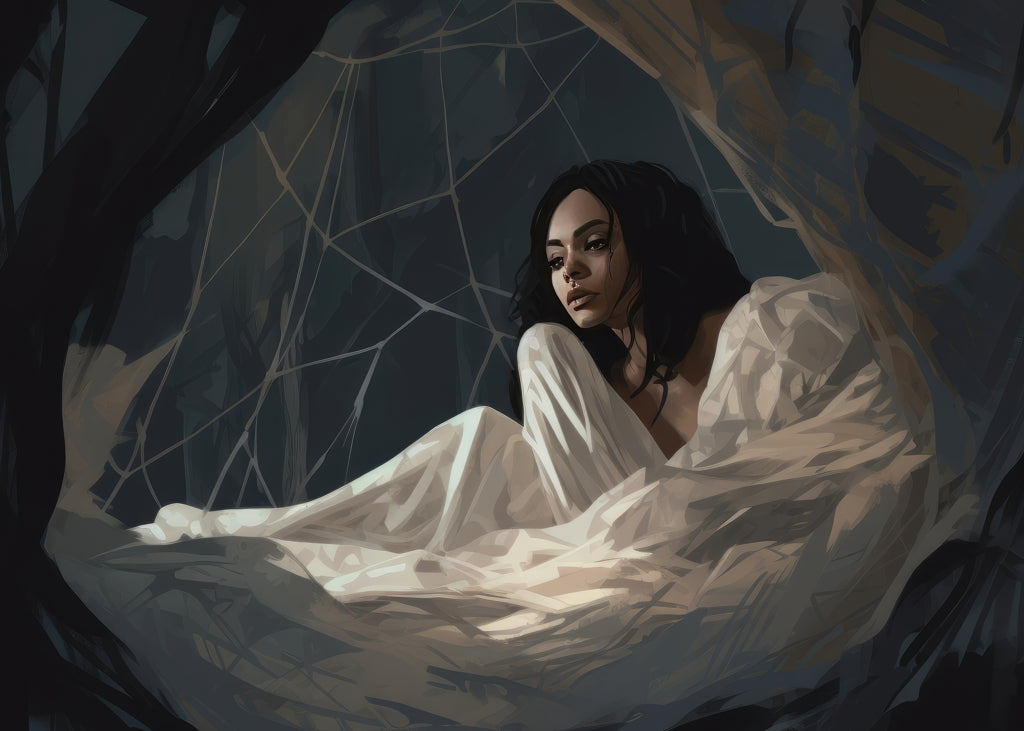 Spider Princess Black Indoor Outdoor Door Mat | Home Decor