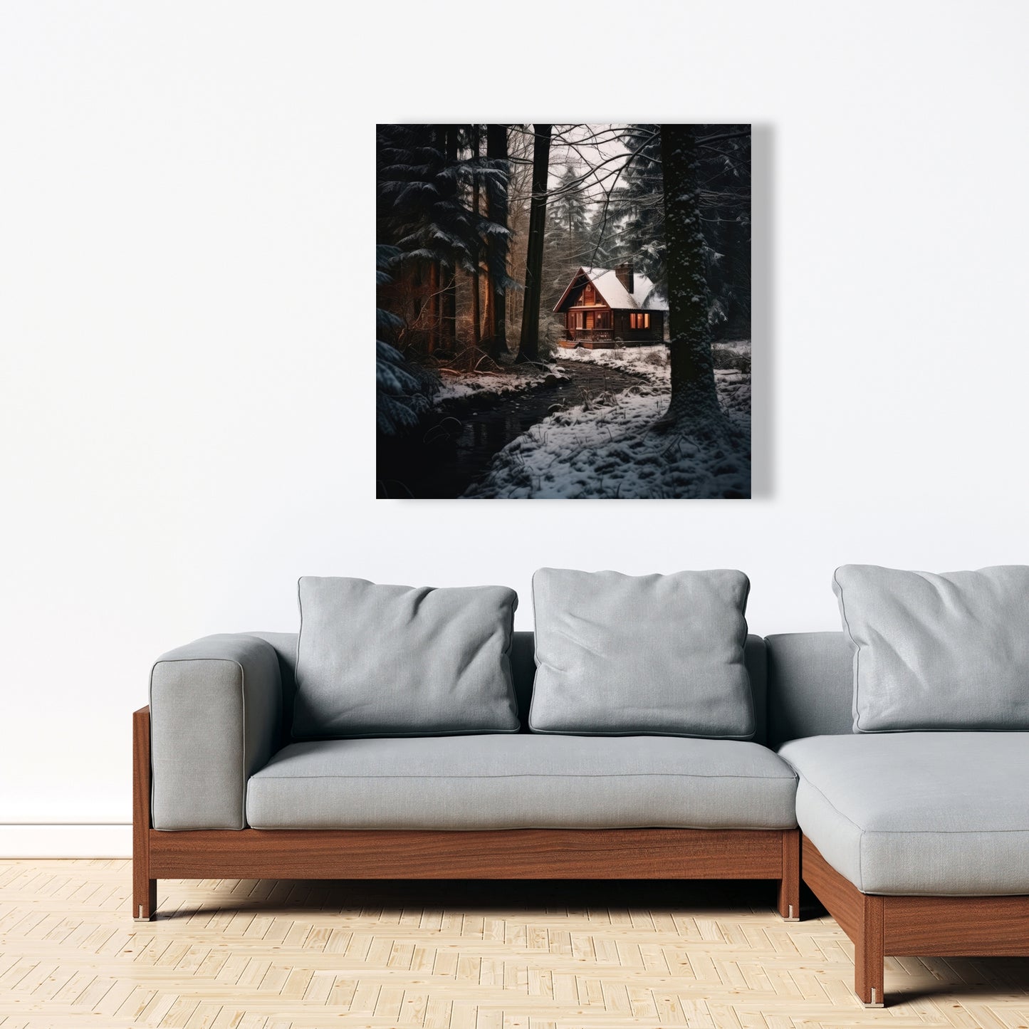 By the river - 32"x32" Canvas