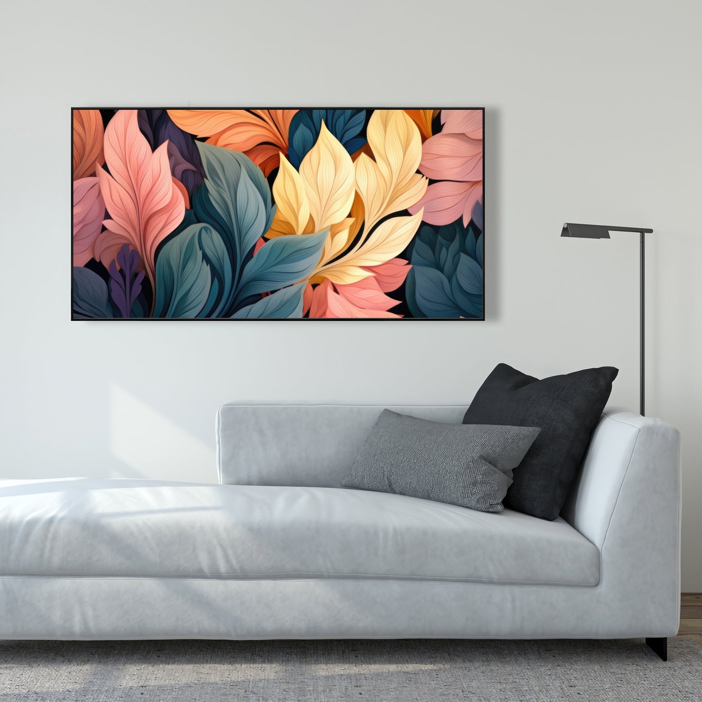 Pastel bloom - 36"x36" Framed canvas
