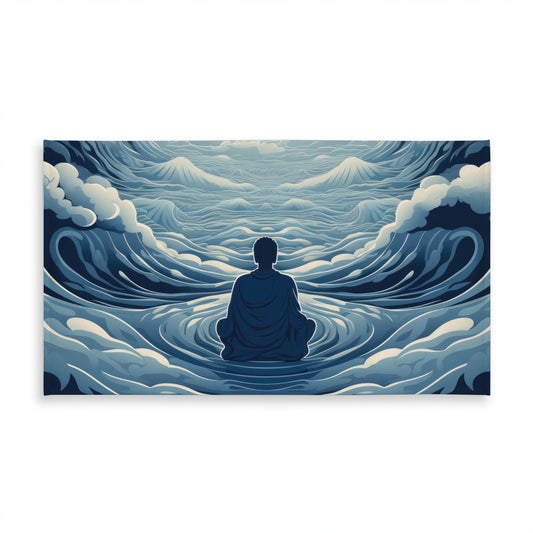 Infinite Wisdom Blue Indoor/Outdoor Tablecloth