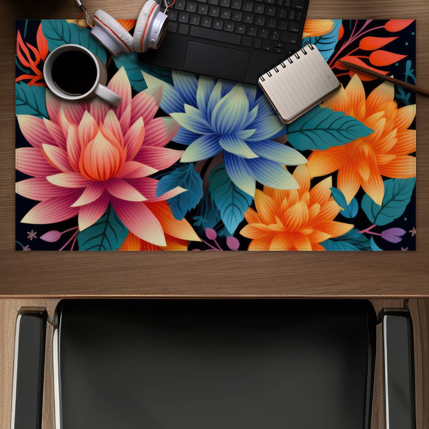 Color Bouquet - Turquoise Gaming Mat for Home Decor