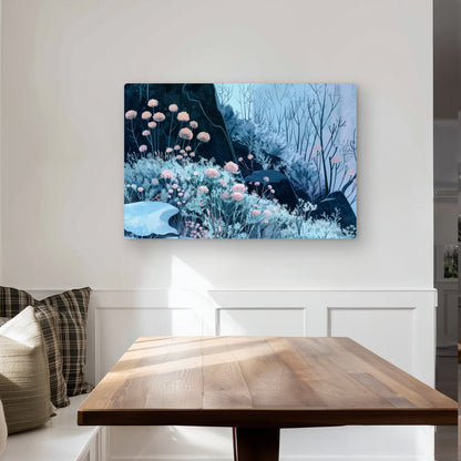 Annual Freeze - Beige Metal Print for Elegant Home Decor