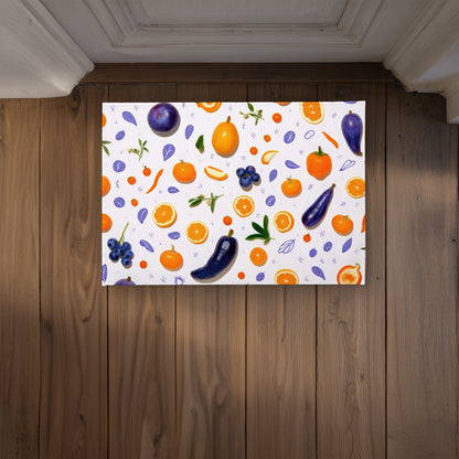 Orange and Purple Indoor Outdoor Door Mat - Home Decor