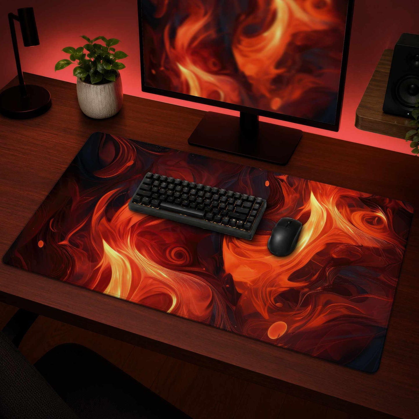 Tapis de bureau Fires of Heck - Accessoire de décoration d'intérieur élégant