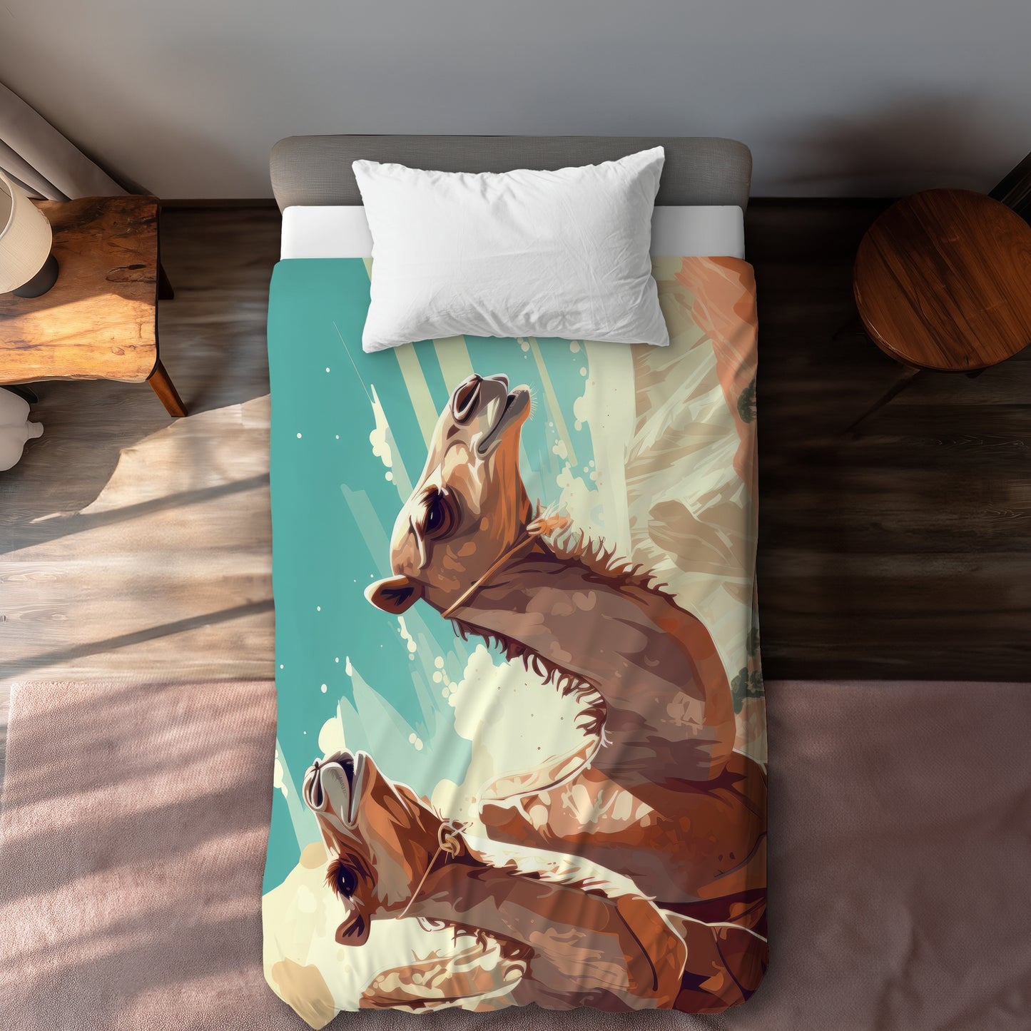 Two Camels Beige Duvet Cover | Elegant Home Decor Accent