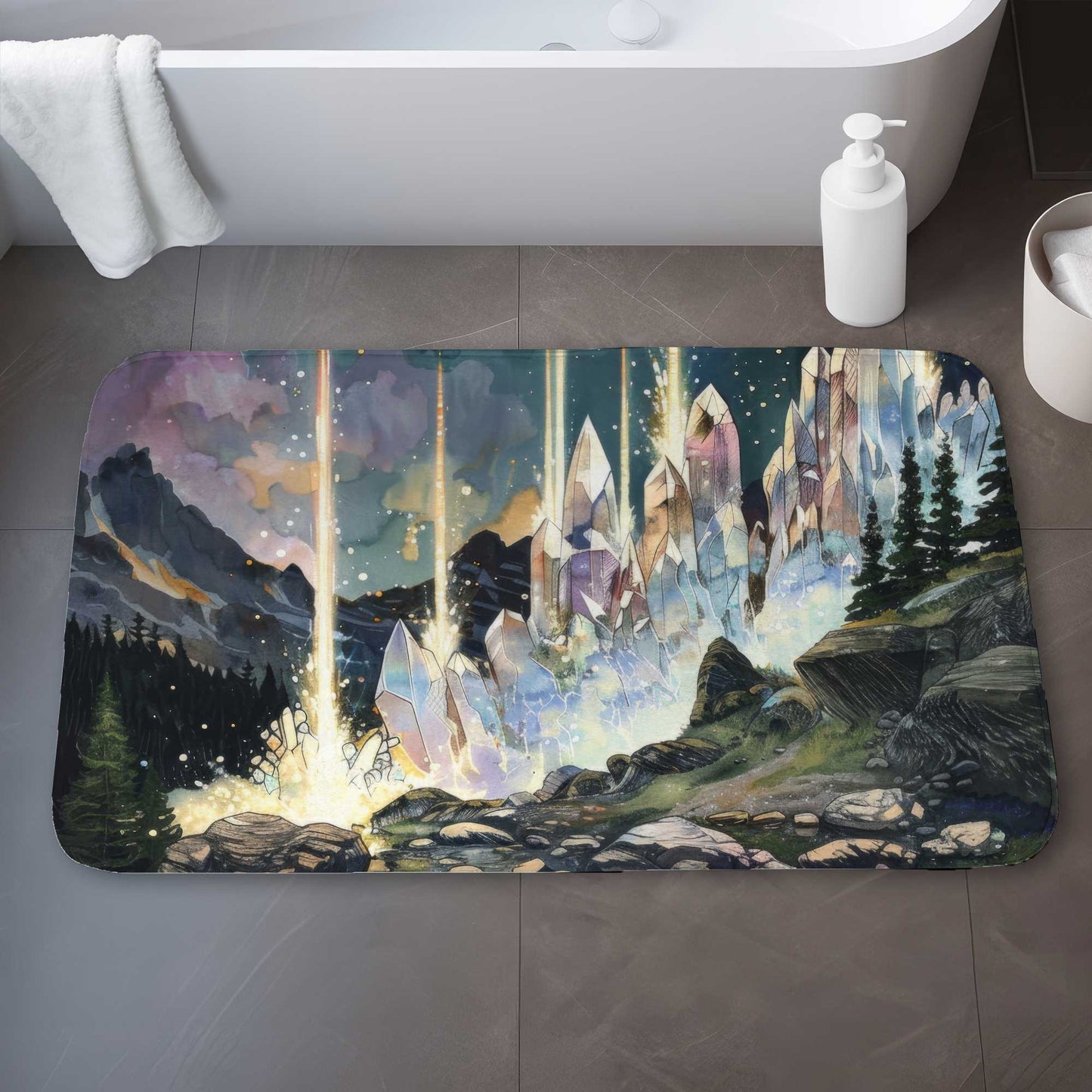 Magical Beams Bath Mat | Soft, Stylish Home Decor Mat