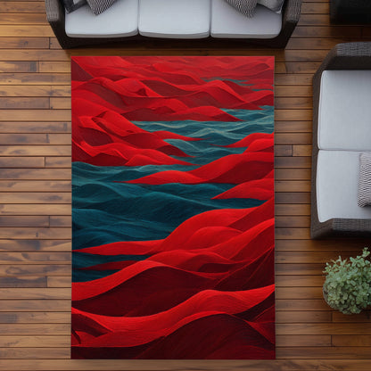 Tapis d'extérieur Mer Rouge | Accent de décoration élégant