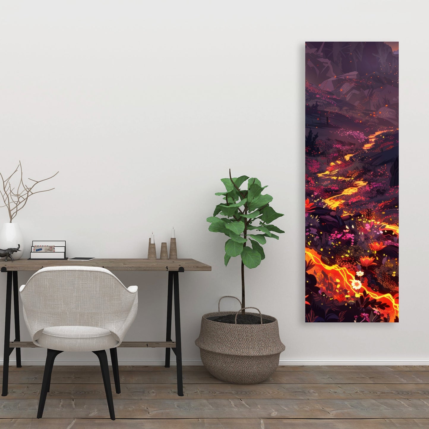 Bloom and Eruption - Yellow Canvas Home Decor Artwork