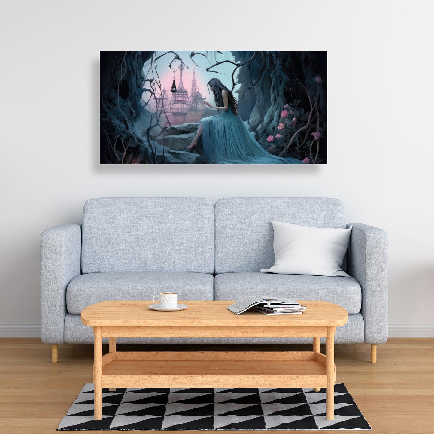 Morose Cave - Pink Canvas Home Decor for Elegant Spaces