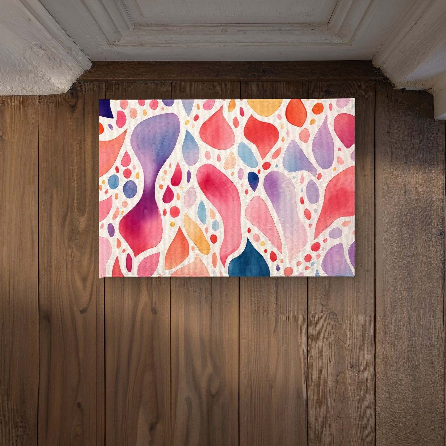 Splotches White Indoor Outdoor Door Mat | Decor Essentials