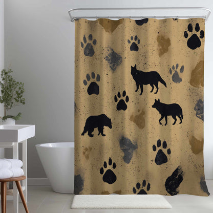 Rideau de douche Wild Tracks Echo | Décoration d'intérieur élégante