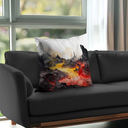 Hot and flowing Orange Poly Twill Throw Pillow Insert |