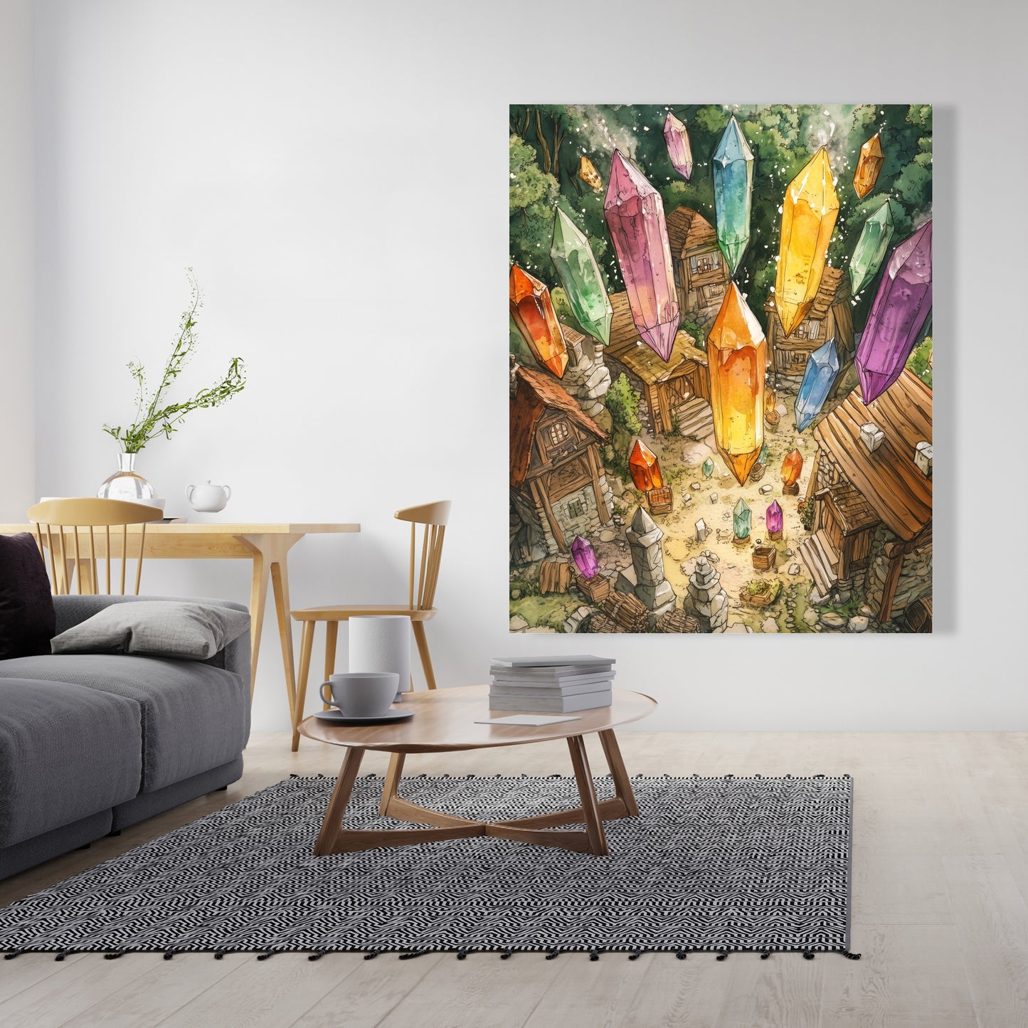 From above - Yellow Canvas Art for Home Decor - Vibrant Design