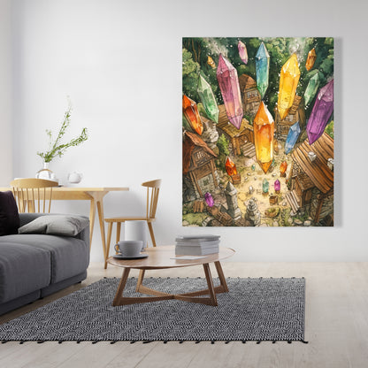 From above - Yellow Canvas Art for Home Decor - Vibrant Design